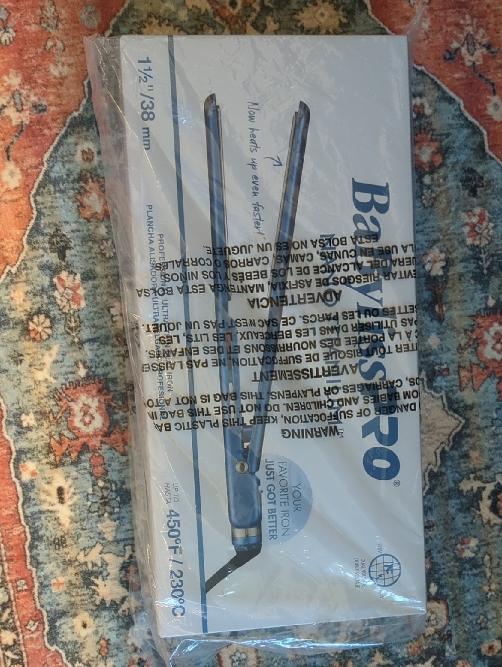 BaByliss Blue Nano Titanium Ultra-Thin Hair Straightener - Picture 2 of 3